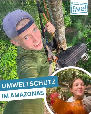 Jarven und Luca absolvieren ihren weltwärts -Freiwilligendienst bei @caminoverdetambopata im peruanischen Amazonasgebiet. Dort engagieren sie sich für Wiederaufforstung, nachhaltige Landwirtschaft und den Schutz der einzigartigen Biodiversität des Regenwaldes. 🌱🌳

💬 Luca beschreibt seine Zeit bei Camino Verde so:

"Das Leben und Arbeiten mitten im peruanischen Amazonas hat mir nicht nur praktische Fähigkeiten  und Wissen vermittelt, sondern auch meine Sicht auf mich selbst und die Welt um mich herum verändert."

Für Luca und Jarven ist der Freiwilligendienst nicht nur ein Beitrag für eine nachhaltigere Zukunft, sondern auch eine prägende Erfahrung fürs Leben.
Danke, Luca und Jarven, für die spannenden Einblicke in euren Freiwilligendienst vei Camino Verde! 🫶 

#weltwärts #caminoverde #Freiwilligendienst #adra #Peru