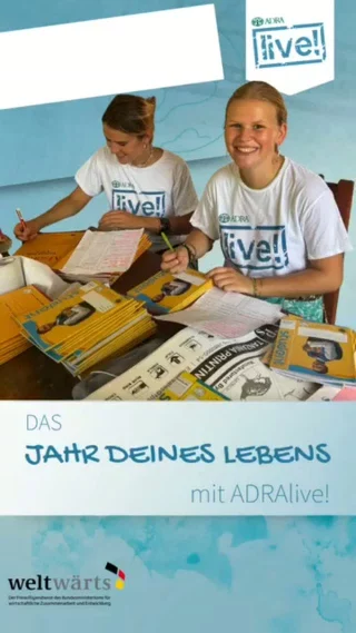 🌍 Die Bewerbungsphase für den Freiwilligendienst 2026/27 ist eröffnet! ✈️💚

Du möchtest die Welt entdecken, neue Perspektiven gewinnen und dich gleichzeitig für andere Menschen oder die Umwelt engagieren? Dann ist ein weltwärts-Freiwilligendienst vielleicht genau das Richtige für dich!

Für das Programmjahr 2026/27 suchen wir motivierte junge Erwachsene, die bereit sind, für 10-12 Monate in einem unseren Partnerorganisationen mitzuwirken, neue Kulturen kennenzulernen und wertvolle Erfahrungen fürs Leben zu sammeln.

✨ Das erwartet dich: 
✅ Sinnvolles Engagement im Ausland
 ✅ Persönliche Weiterentwicklung
 ✅ Interkulturelle Erfahrungen
 ✅ Neue Freundschaften und unvergessliche Erlebnisse

Egal ob in Tansania, Peru oder einem anderen Einsatzland: Dein Jahr, das alles verändert, beginnt jetzt!

👉 Bewirb dich jetzt und werde Teil der weltweiten ADRA-Familie.

#weltwärts #Freiwilligendienst #Auslandsjahr #EngagementVerbindet #ADRAVolunteersAbroad