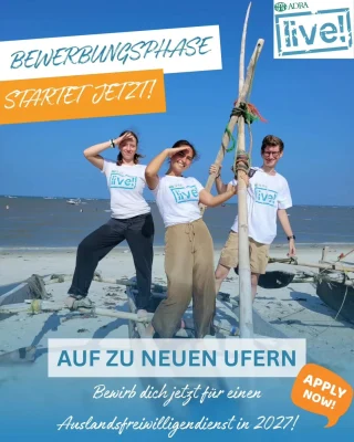 🌏 AUF ZU NEUEN UFERN 🌍 

Die Bewerbungsphase für den Freiwilligendienst 2027/28 ist eröffnet! ✈️💚

Du möchtest die Welt entdecken, neue Perspektiven gewinnen und dich gleichzeitig für andere Menschen oder die Umwelt engagieren? Dann ist ein weltwärts-Freiwilligendienst vielleicht genau das Richtige für dich!

Für das Entsendejahr 2027/28 suchen wir motivierte junge Erwachsene, die bereit sind, für 10-12 Monate in einer unserer Partnerorganisationen mitzuwirken, neue Kulturen kennenzulernen und wertvolle Erfahrungen fürs Leben zu sammeln.

✨ Das erwartet dich: 
✅ Sinnvolles Engagement im Ausland
✅ Persönliche Weiterentwicklung
✅ Interkulturelle Erfahrungen
✅ Neue Freundschaften und unvergessliche Erlebnisse
✅pädagogische Begleitung vor, während und nach des Freiwilligendienstes 

Ob Umweltschutz im peruanischen Amazons oder Kinder- und Frauenrechte in Tansania - für alle Interessen ist etwas dabei.

Wir freuen uns auf deine Bewerbung:

👉 adralive.de/bewerbung/

#weltwärts #Freiwilligendienst #adra #sozialesengagementimausland #Umweltschutzimausland